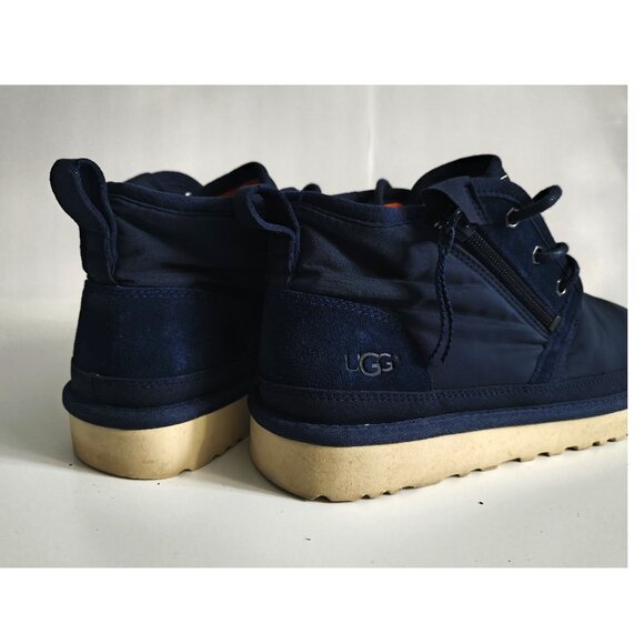 UGG Neumel Zip Chuka Men's Navy Blue Lace Up Zip Boots - Picture 2 of 8